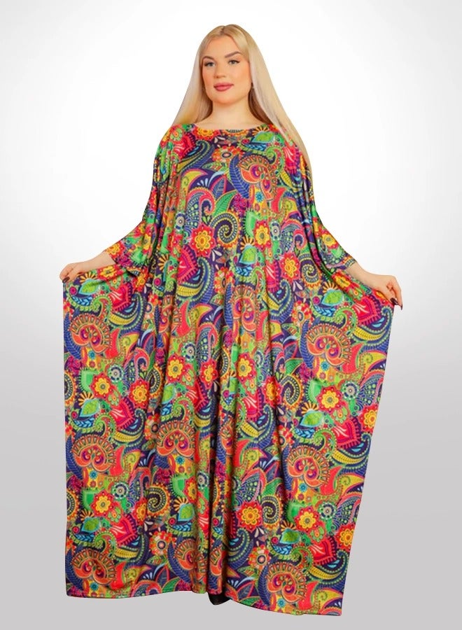 Zmurud Dubai Jersey Jalabiya- Printed  - Image 1