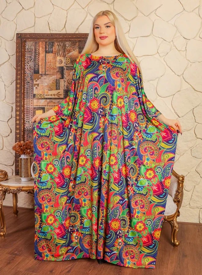 Zmurud Dubai Jersey Jalabiya- Printed  - Image 4