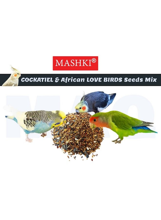 MASHKI Seed Mix For Cocktiel&African Lovebirds/15 Ingredients/Perfect Blended Nutrients Nuts, Oats Dry Adult, Senior, Young Bird Food (5 Kg), 1 Count  - Image 3