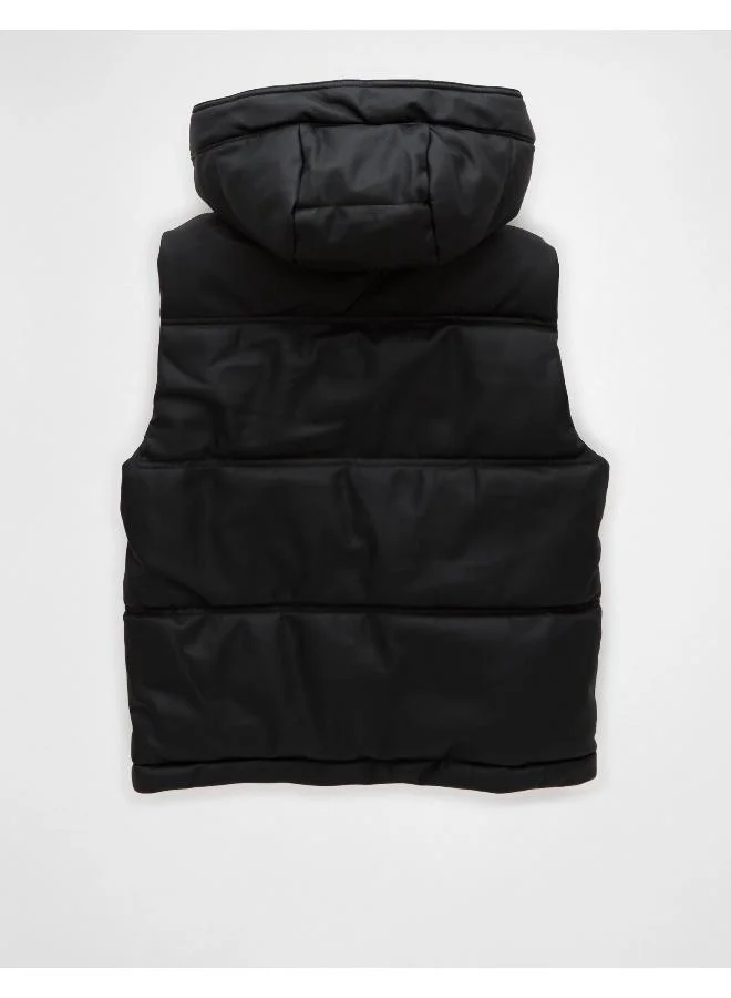 امريكان ايجل AE Vegan Leather Puffer Vest
