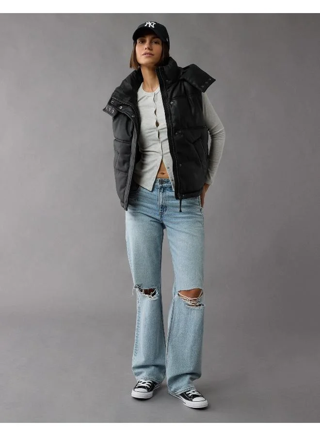 امريكان ايجل AE Vegan Leather Puffer Vest