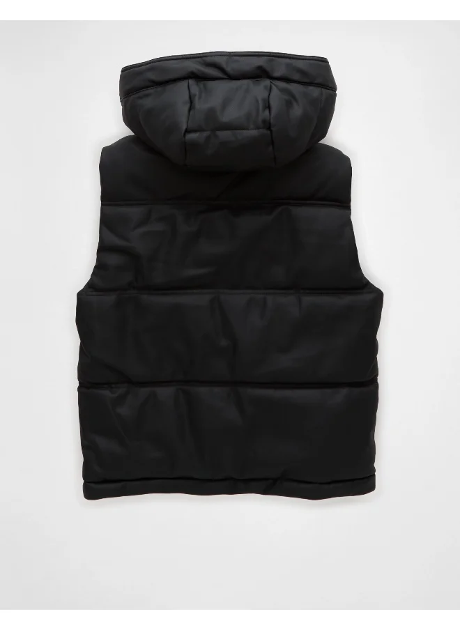 امريكان ايجل AE Vegan Leather Puffer Vest