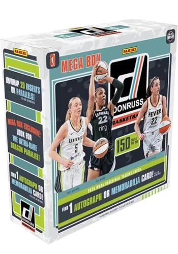 Panini 2025 Panini Donruss WNBA Basketball Mega Trading Card Box 1 Autographs or Memorabilia Cards Per Box - Image 1