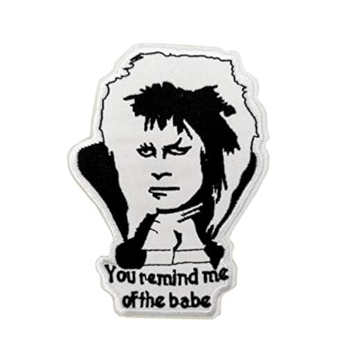 Cute-Patch Labyrinth Movie Goblin King Embroidered Iron on sew on Patch You Remind me of The Babe - Image 1