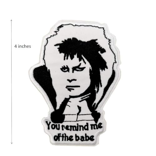 Cute-Patch Labyrinth Movie Goblin King Embroidered Iron on sew on Patch You Remind me of The Babe - Image 3