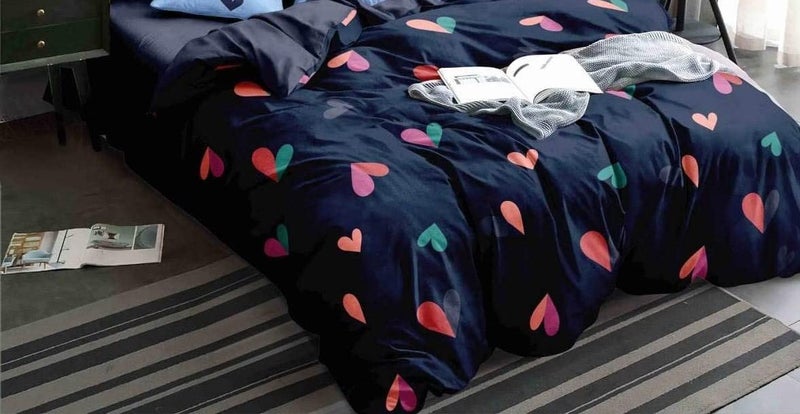 VIVEA RESERVE 220 GSM Microfiber Reversible AC Comforter Double Bed King Size/Duvet (90" x 100" inch, Blue Heart) - Image 2