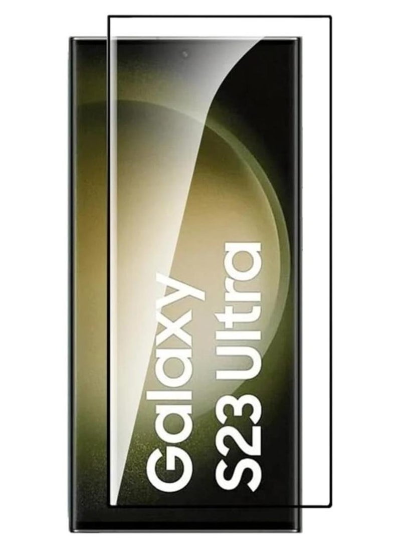 OMAKSS Screen Protector for Samsung Galaxy S23 ULTRA Tempered Glass Screen Protector Full Glue Edge to Edge 9H Hardness Anti Fingerprint 3D Curved Scratch Resistance Glass for Samsung Galaxy  ULTRA - Image 1