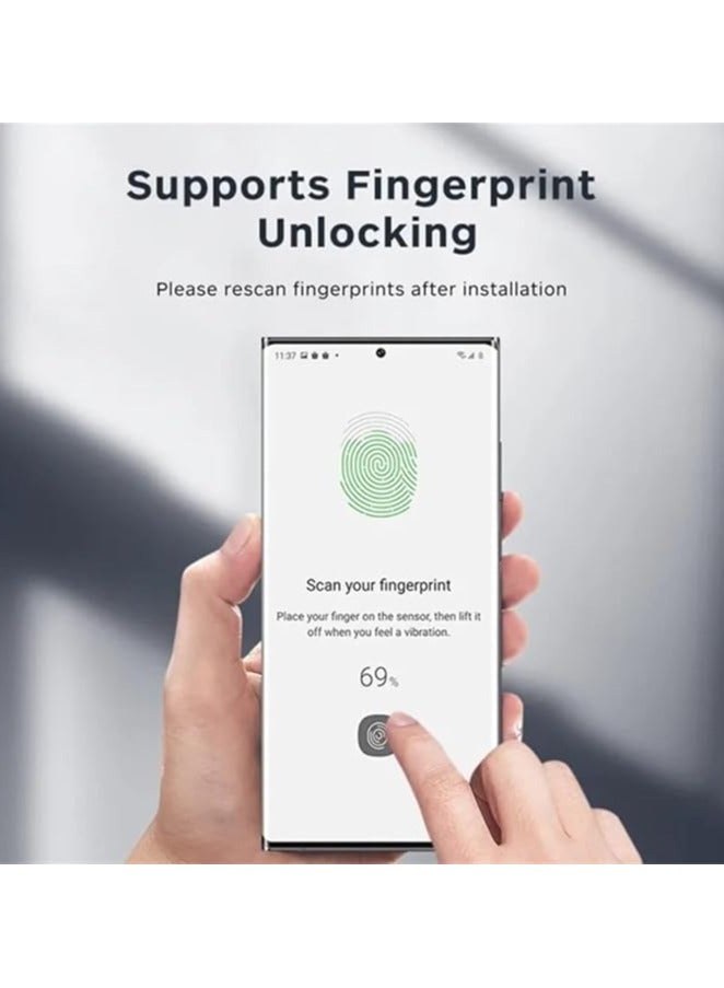 OMAKSS Screen Protector for Samsung Galaxy S23 ULTRA Tempered Glass Screen Protector Full Glue Edge to Edge 9H Hardness Anti Fingerprint 3D Curved Scratch Resistance Glass for Samsung Galaxy  ULTRA - Image 5