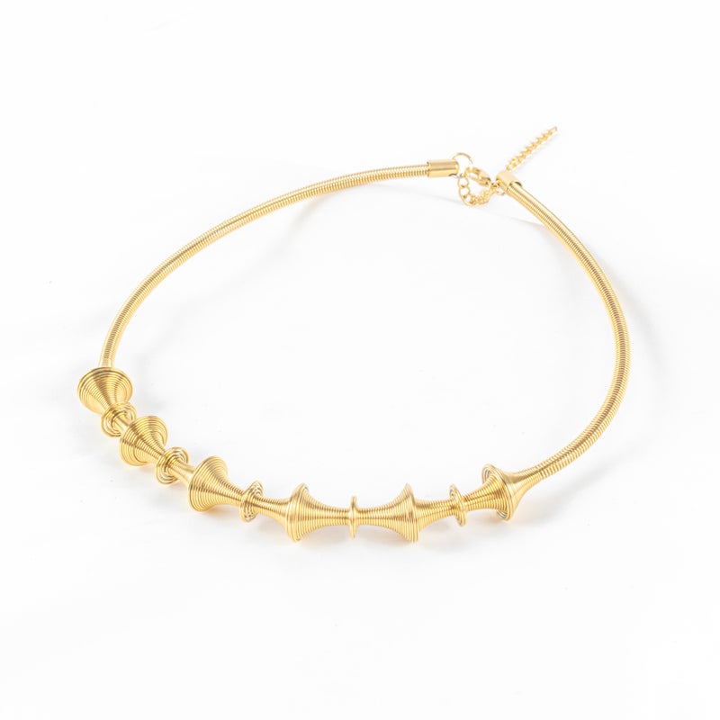 The Black Pearl Accessories Golden Stainless Steel Neck Choker - Image 2