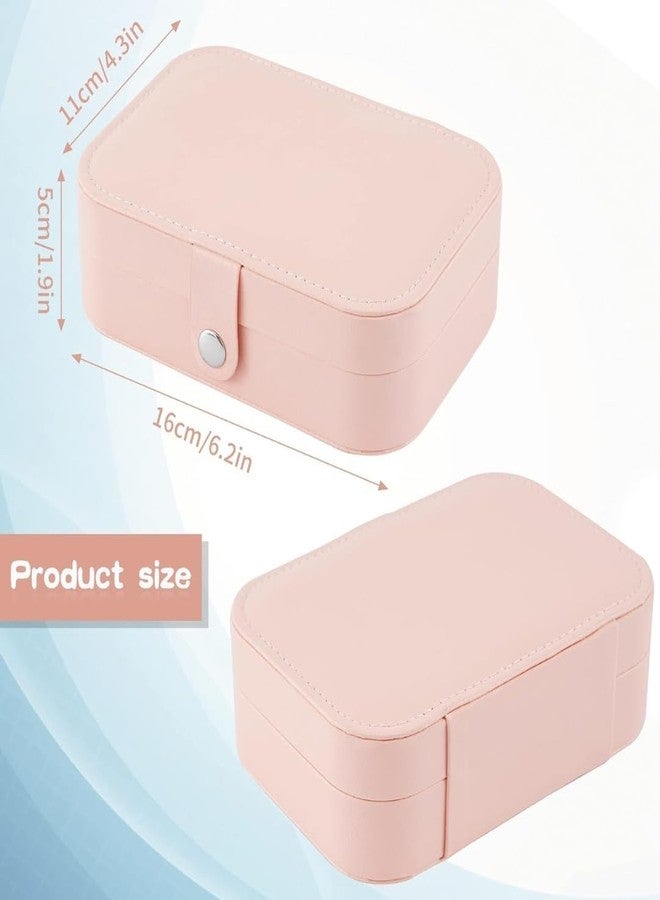ARLICODECK Portable PU Leather Travel Jewelry Box, Storage Box Case with Dividers Container for Rings, Earrings, Necklace Home Organizer, Jewelry Organizer for Women Travel - Multicolor - Image 2