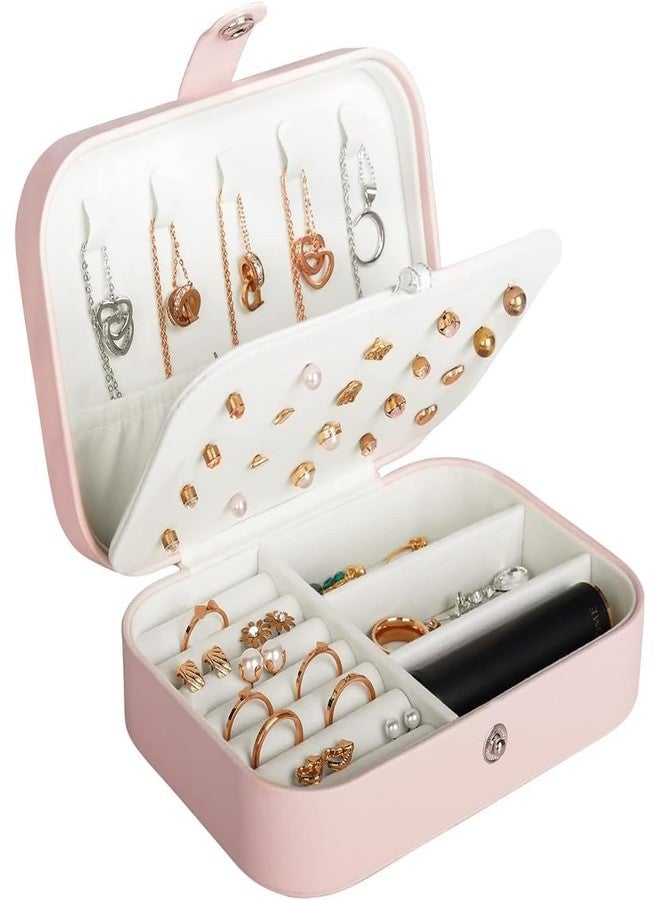 ARLICODECK Portable PU Leather Travel Jewelry Box, Storage Box Case with Dividers Container for Rings, Earrings, Necklace Home Organizer, Jewelry Organizer for Women Travel - Multicolor - Image 1