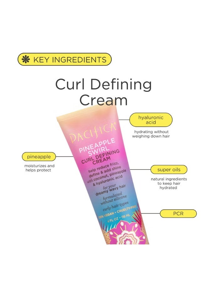 Pacifica Pineapple Swirl Curl Defining Cream 118ml - Image 3