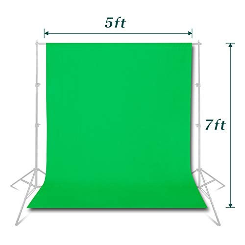EMART 5x7ft Green Screen Backdrop, Polyester Wrinkle-Resistant Curtain Fabric, Chroma-Key greenscreen Cloth Sheet for Zoom, Including 2 Spring Clamps Suitable for Photoshoot, Interview, Live Stream - Image 5