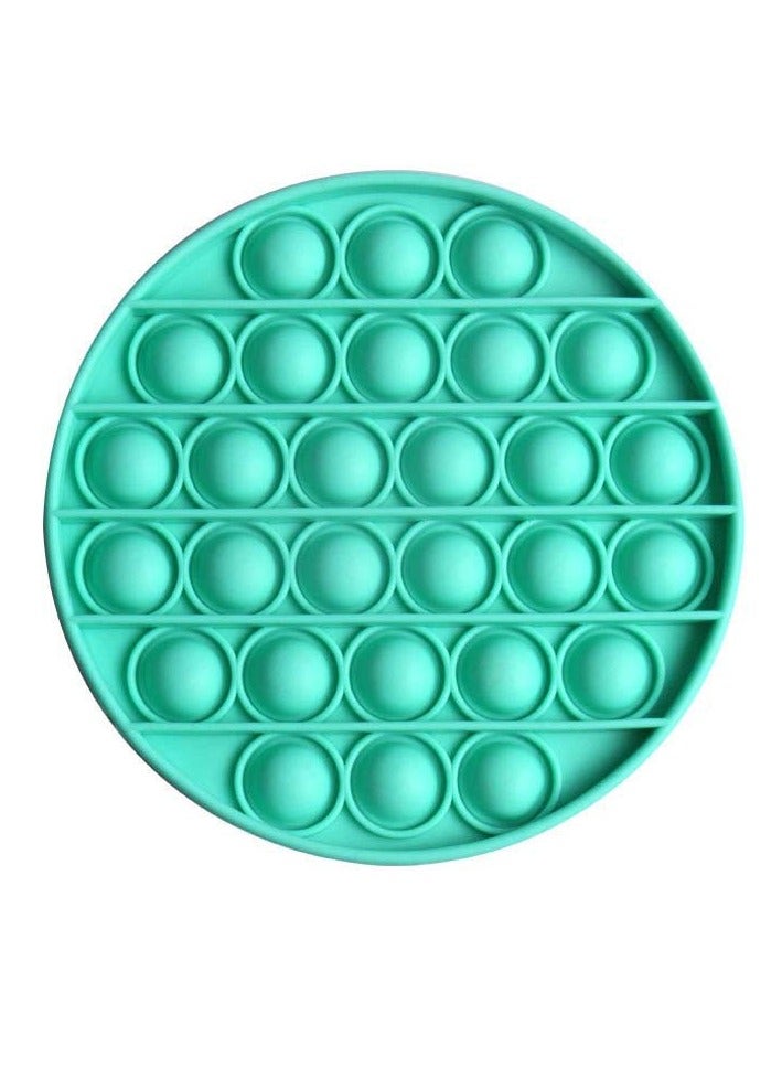 AROAQ لعبة فidget الحسية بفقاعات الدفع والضغط، ألعاب تخفيف التوتر الحسية، ألعاب ضغط سيليكون محمولة للأطفال والبالغين، (أخضر دائري) - Image 1