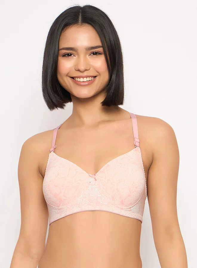 Clovia Clovia Pack of 2 - Printed Padded Non-Wired Full Coverage Multiway T-Shirt Bra