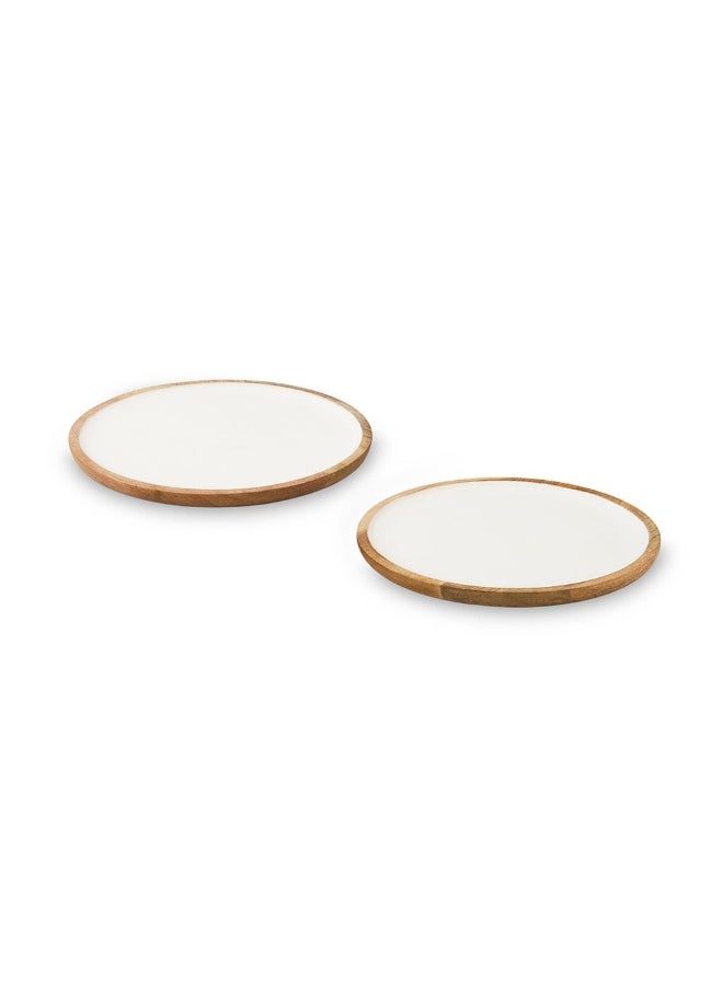 Firoz 2- Pieces Dinner Plate Set, White And Natural - 25Cm - pzsku/ZA90772247938BC113AAFZ/45/_/1736868151/4b80abcc-6fd3-4d6d-9586-b11d2424bff9