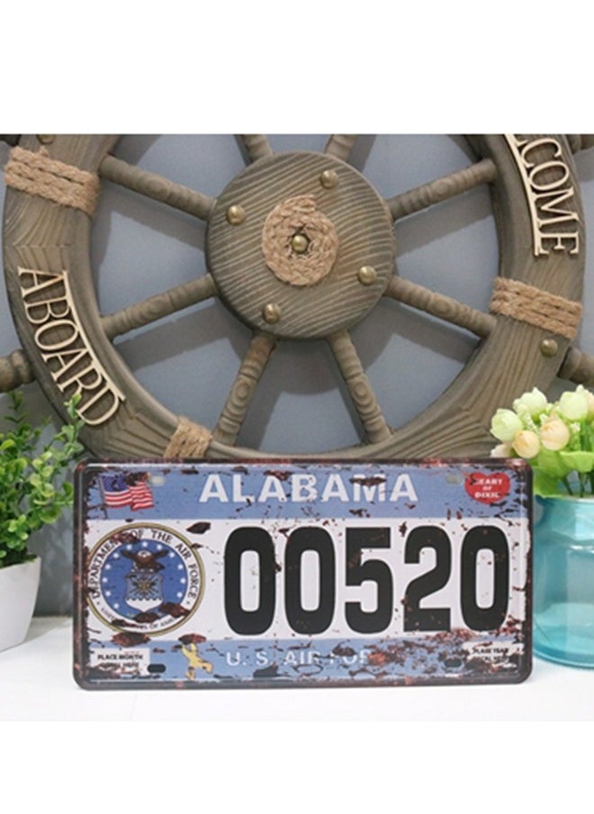 Generic Vintage Design Car Metal License Plate, 00520 License Plate, Car Metal License Plate for Living Room for Wall Decor  - Image 1