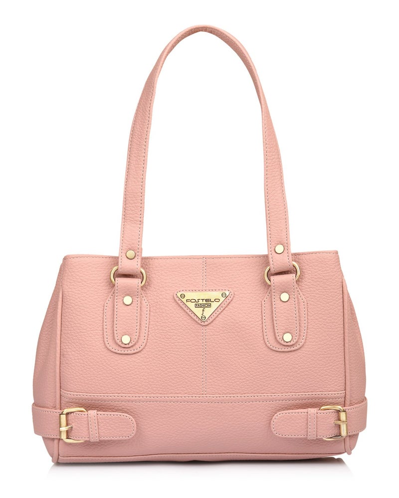 Fostelo Women's Nightingale Satchel Tote Handbag for Women | Ladies Purse | Stylish Shoulder Bag | Gift For Women | Light Pink - Image 1