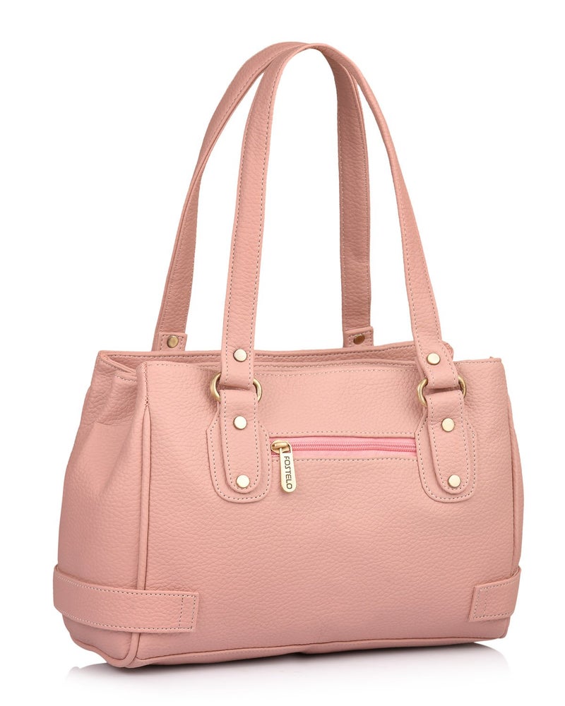 Fostelo Women's Nightingale Satchel Tote Handbag for Women | Ladies Purse | Stylish Shoulder Bag | Gift For Women | Light Pink - Image 3