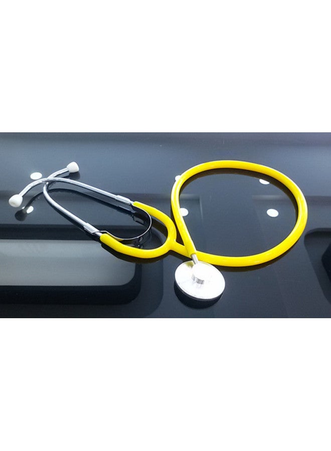 Stethoscope Children Play House Toy Kindergarten Teaching AIDS Doctor Role Play Single Simulation Stethoscope-Color:Yellow - Image 1