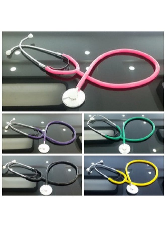 Stethoscope Children Play House Toy Kindergarten Teaching AIDS Doctor Role Play Single Simulation Stethoscope-Color:Yellow - Image 2