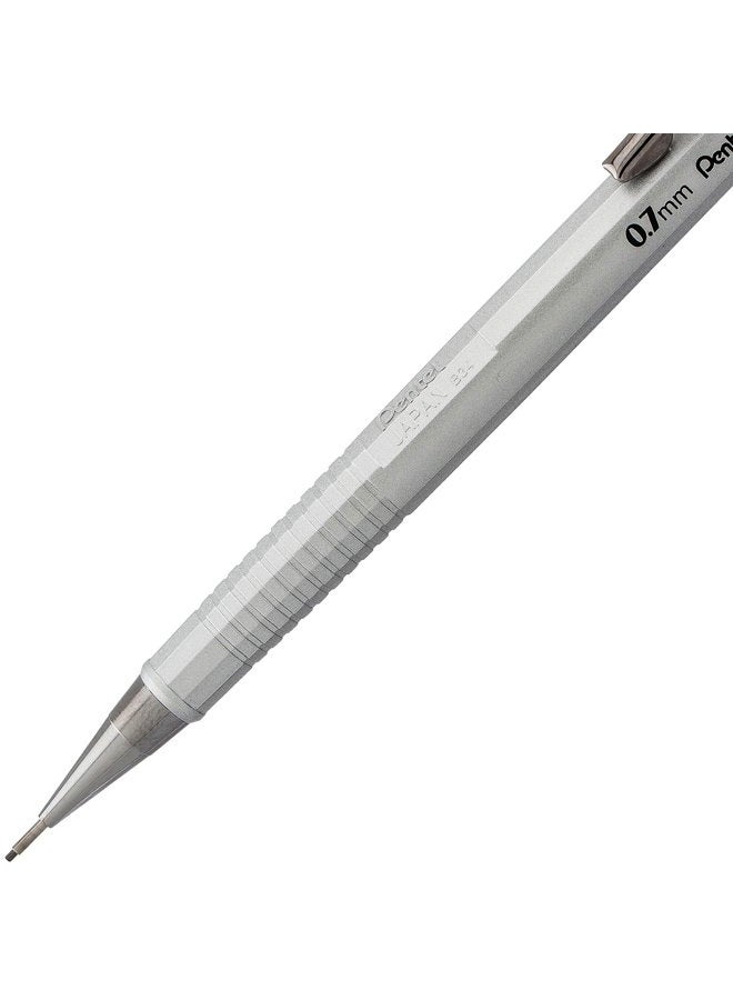 Pentel Sharp Mechanical Pencil 0.7Mm Metallic Barrels, Assorted Colors, Pack of 3 (P207MBP3M) - Image 3