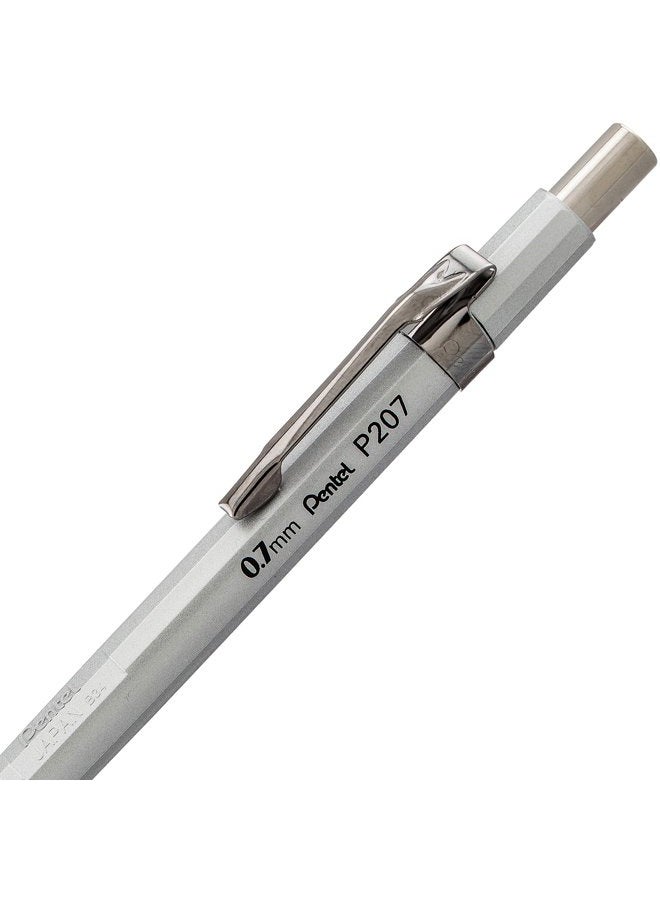 Pentel Sharp Mechanical Pencil 0.7Mm Metallic Barrels, Assorted Colors, Pack of 3 (P207MBP3M) - Image 4