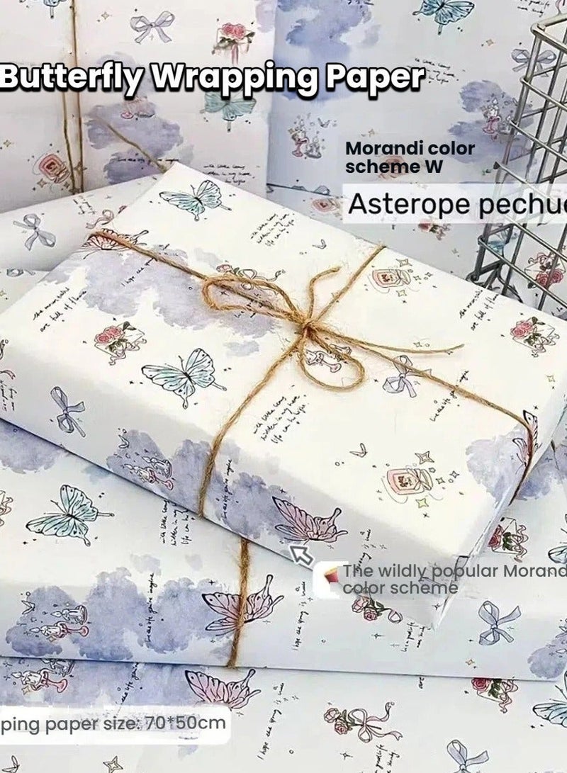 NIBEMINENT 18 Pcs Gift Wrapping Paper With Accessories,Holiday Gift Wrapping Paper,Birthday Gift Box Gift Wrapping DIY, Gift Wrapping Paper for Birthday, Holiday, Wedding, Party,Kids Gift Wrapping (74*51cm) - Image 4