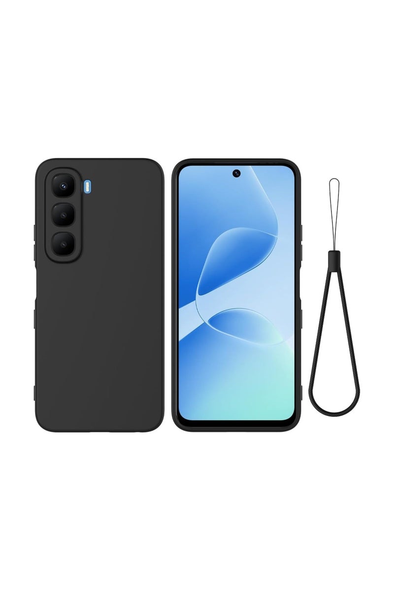 عام "غطاء سيليكون واقي متوافق مع هاتف Infinix Hot 60i 4G - حافظة مرنة من مادة TPU السيلكون السائل مع حزام تعليق، مقاومة للصدمات والسقوط." - Image 1