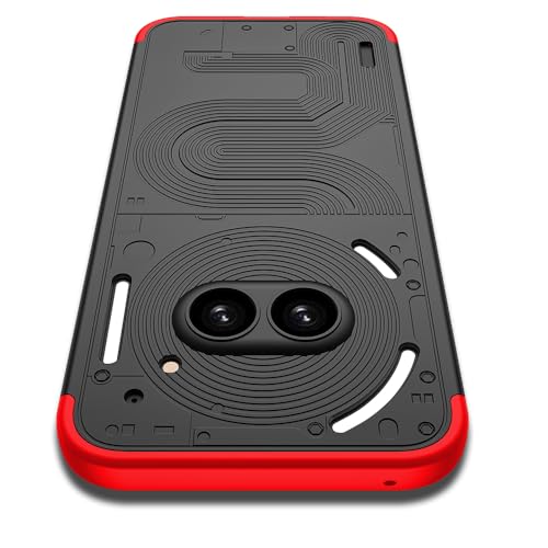 SPAZY CASE®Nothing Phone 2a / 2a Plus 5G Back Cover | Full Body 3 in 1 Slim Fit 360 Degree Protection Hybrid Hard Bumper Back Case Cover forNothing Phone 2A / 2A Plus 5G - Black & Red - Image 5