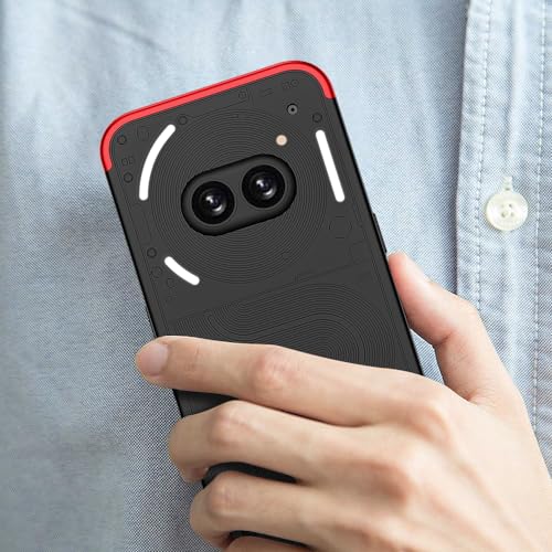 SPAZY CASE®Nothing Phone 2a / 2a Plus 5G Back Cover | Full Body 3 in 1 Slim Fit 360 Degree Protection Hybrid Hard Bumper Back Case Cover forNothing Phone 2A / 2A Plus 5G - Black & Red - Image 2