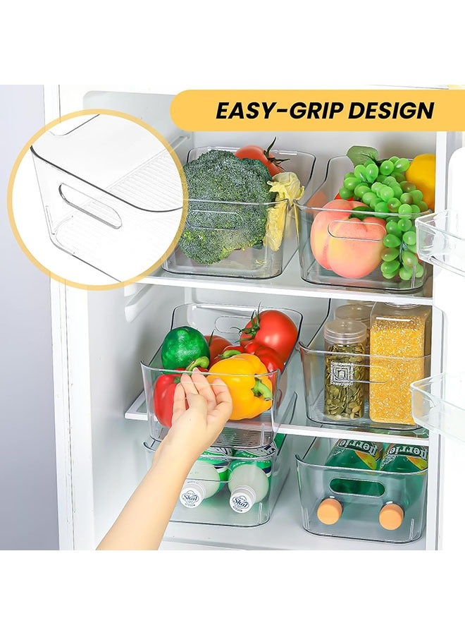 YelaJoy Clear Plastic Storage Bins, Set of 12, Multi-Use Organization and Storage Containers for Pantry, Cabinet, Refrigerator, Freezer, Bathroom, Organizer Bins for Home & Kitchen ﻿  - Image 3