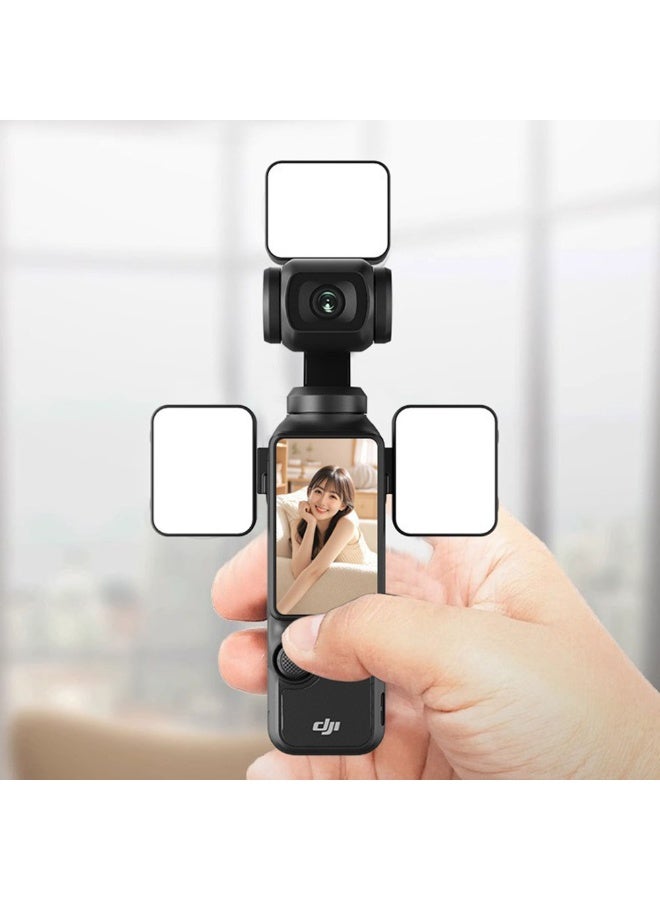 Magnetic Fill Light Compatible With DJ Pockets 3 Rechargeable Three Modes Adjustable Lightweight Mini Pocket Live Vlog Led Lamp With Lamp Stand - Image 2