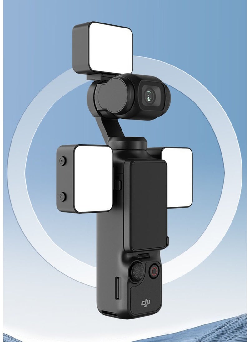 Magnetic Fill Light Compatible With DJ Pockets 3 Rechargeable Three Modes Adjustable Lightweight Mini Pocket Live Vlog Led Lamp With Lamp Stand - Image 3