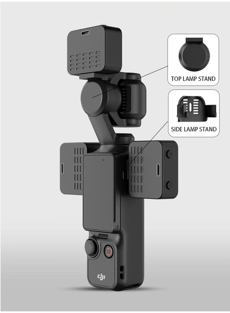 Magnetic Fill Light Compatible With DJ Pockets 3 Rechargeable Three Modes Adjustable Lightweight Mini Pocket Live Vlog Led Lamp With Lamp Stand - Image 4
