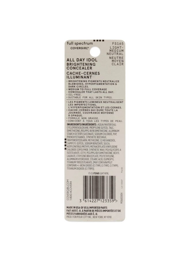 CoverGirl All Day Idol Brightening Concealer Light Medium Neutral 0.12 Ounce  - Image 3