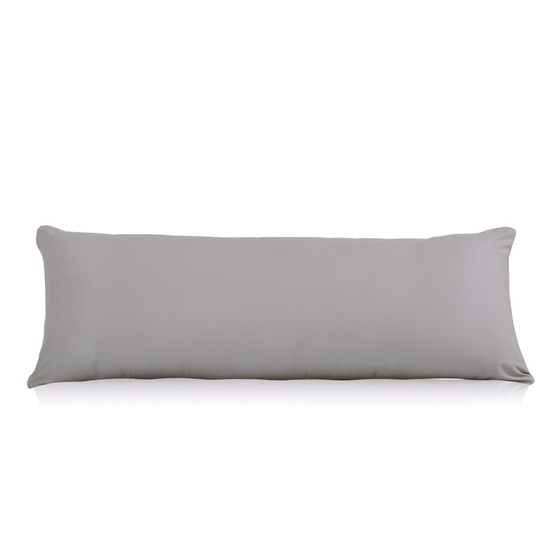 EVOLIVE Ultra Soft Microfiber Body Pillow Cover/Pillowcases 21"x54" with Hidden Zipper Closure (21"x54" Body Pillow Cover, Silver Grey) - Image 1