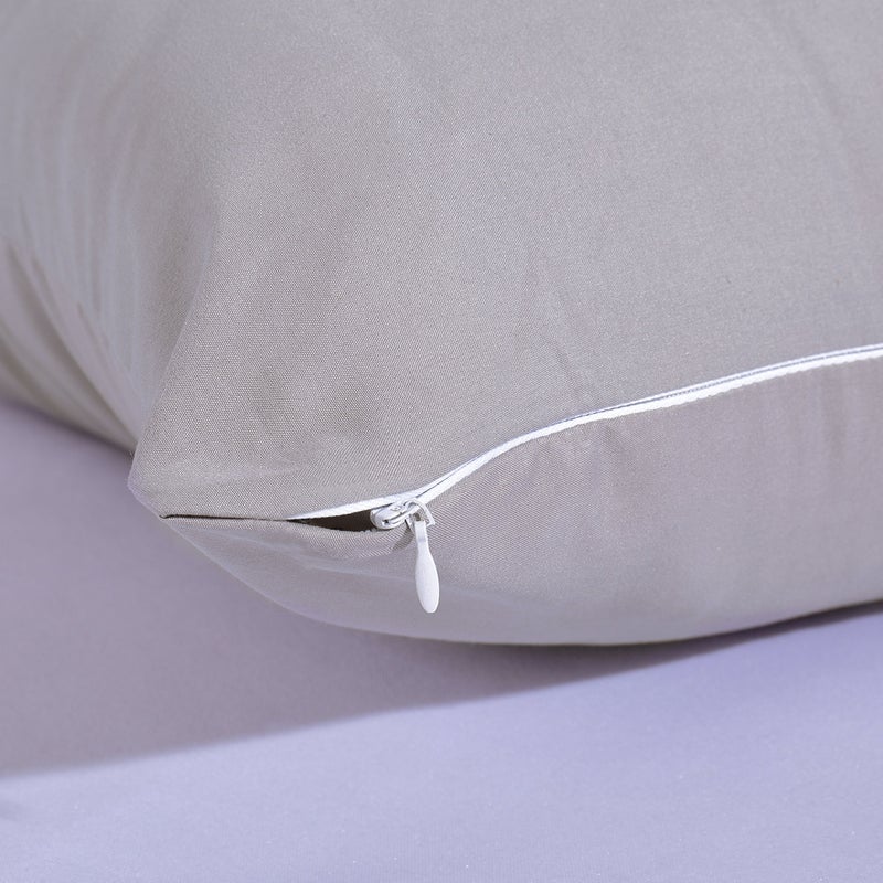 EVOLIVE Ultra Soft Microfiber Body Pillow Cover/Pillowcases 21"x54" with Hidden Zipper Closure (21"x54" Body Pillow Cover, Silver Grey) - Image 3