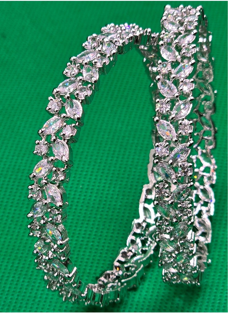 Generic - "Graceful Silver Artificial Bangles – Ethnic Charm Meets Modern Style" - Image 1
