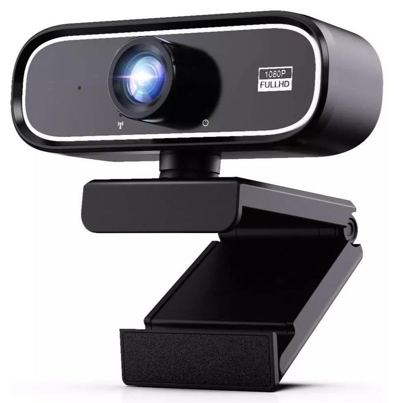 Q5 كاميرا ويب عالية الدقة 1080 بكسل / 30 إطارًا في الثانية - 2.1 ميجابكسل، ميكروفون مدمج مزدوج لتقليل الضوضاء بزاوية واسعة، توصيل وتشغيل، كاميرا ويب لمؤتمرات الفيديو المباشرة للكمبيوتر الشخصي/الكمبيوتر المحمول/جهاز Android TV Box/Android | أسود - Image 1