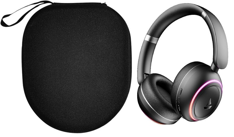 VERTUS® Headphone Carrying Hard Storage Bag Pouch Case Cover for Boat Rockerz 480 Bluetooth Headphone (Black) - Image 1