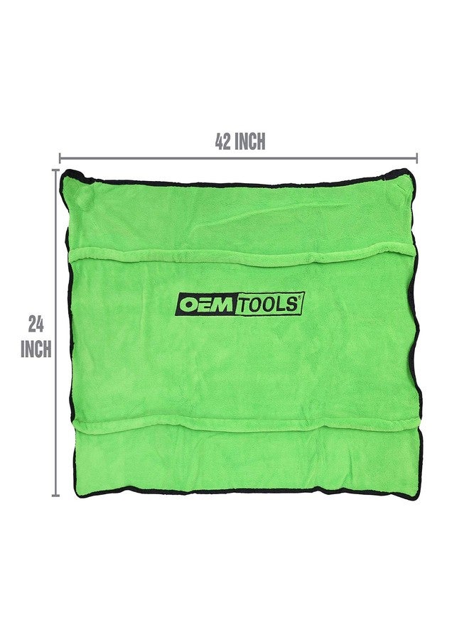 OEMTOOLS 24899 Soft Fleece Fender Cover, Green Work Mat, Automotive Fender Protector, Padded Fender Cover Mechanic Accessories, Green Work Pad - Image 4