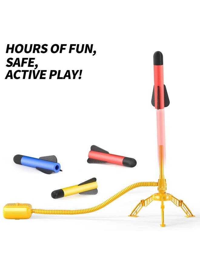 TEMI Rocket Launcher for Kids, 12 Foam Rockets & Stomp Launcher Pad, Launch up to 100+ft, Kids Outdoor Toys, Age 3-8 - Image 3