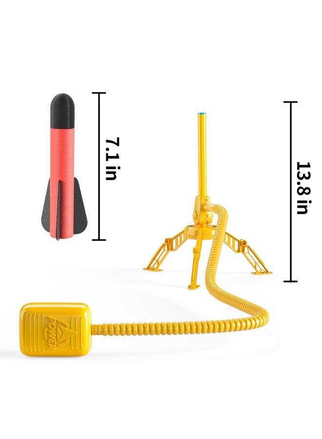 TEMI Rocket Launcher for Kids, 12 Foam Rockets & Stomp Launcher Pad, Launch up to 100+ft, Kids Outdoor Toys, Age 3-8 - Image 2