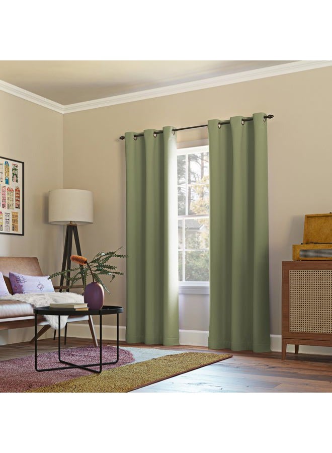 Sun Zero Easton Energy Saving Blackout Grommet Curtain Panel, 40" x 95", Sage Green - Image 4