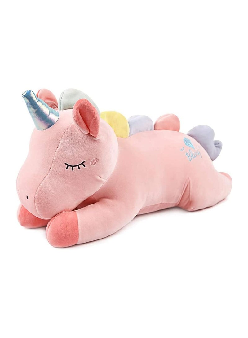 SYOSI Unicorn Plush Pillow Cute Giant Stuffed Unicorn Plush Doll Soft Animal Hugging Pillow Big Body Squishy Plushie Large Fluffy Pet Gifts for Kids Kawaii Toy for Girls Room Decor - Image 1