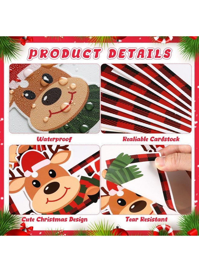 Containlol 64 Pcs Christmas Bulletin Board Set Christmas Elk Classroom Bulletin Board Xmas Elk Paper Cutouts With Boarders For Winter Holiday Party Supplies Chalkboard School Classroom Decor - Image 3