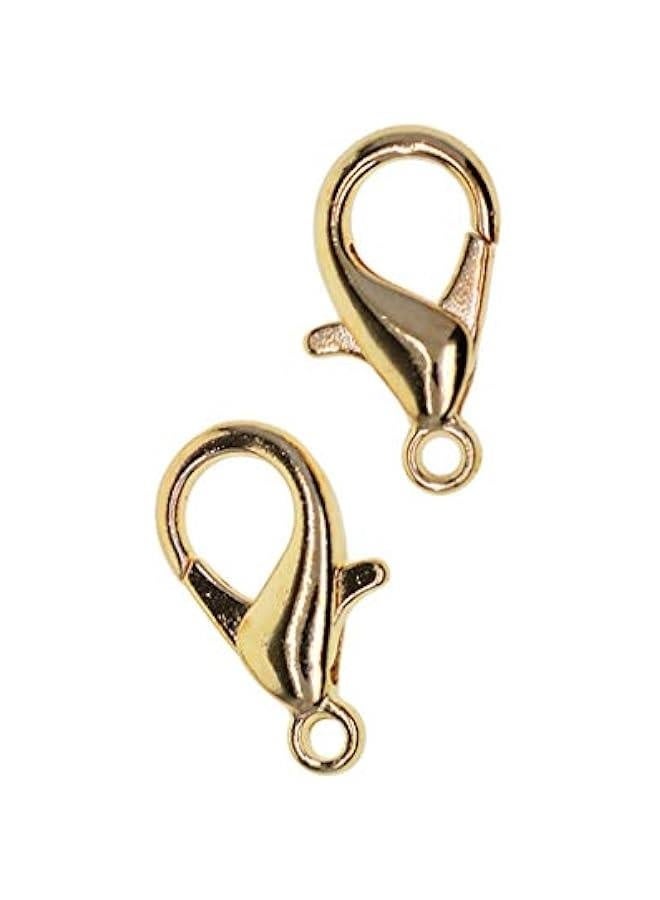 50Pcs Metal Lobster Claw Clasps Clip DIY Necklace Jewelry Finding Making Accessories Fastener Hook, 9.5 x 18mm - Golden - Image 5