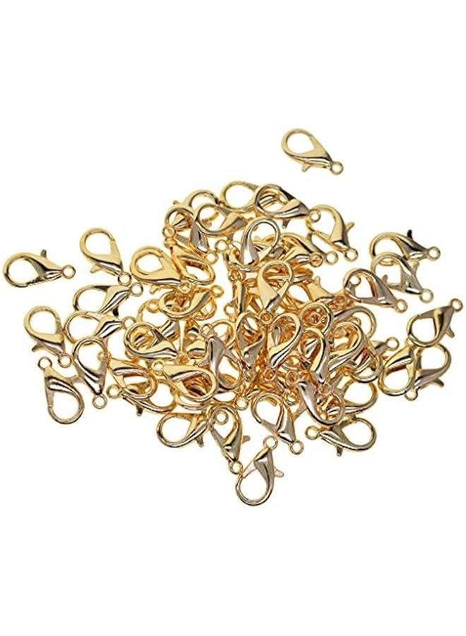 50Pcs Metal Lobster Claw Clasps Clip DIY Necklace Jewelry Finding Making Accessories Fastener Hook, 9.5 x 18mm - Golden - Image 3