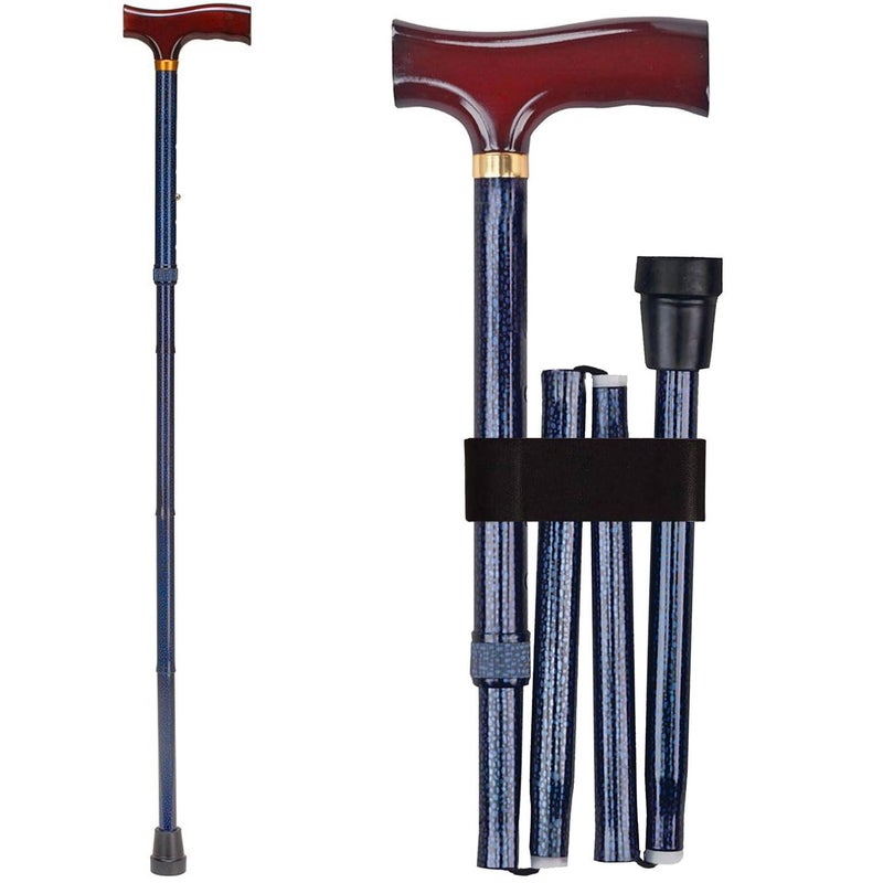 DMI Briggs Healthcare Designer Folding Cane Blue Ice 50213259913 